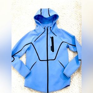 ALPHALET Men’s Blue Scuba Hoodie S Small